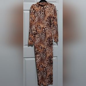 Babes and felines Animal Print Midi Dress Size Medium